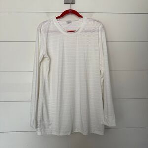 Zyia Active Women’s XL White Longsleeve Top Shirt Athletic